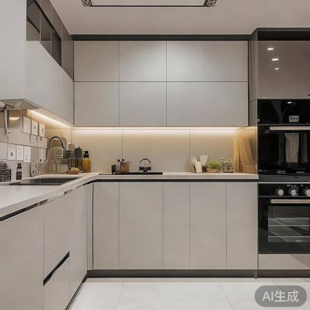 “消毒柜中摆放餐具玩具，留空流