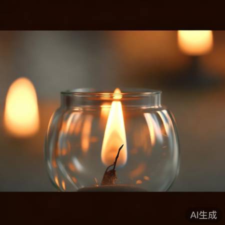 小火苗燃烧，易熄灭情况。