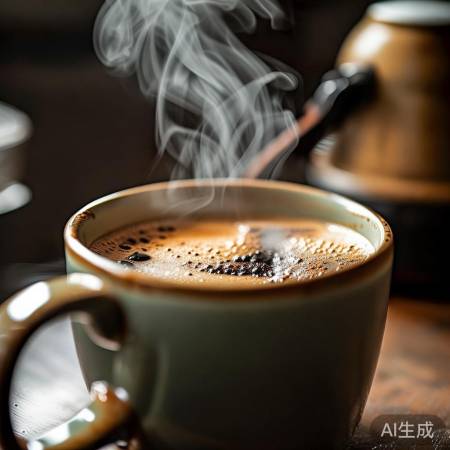 热水冲泡咖啡