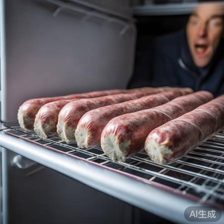 香肠变质，定期检查丢弃