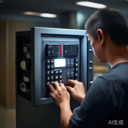 确保保险柜通电，明亮处修改密码