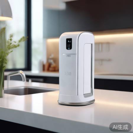 “美的净水器,五级过滤,简约大