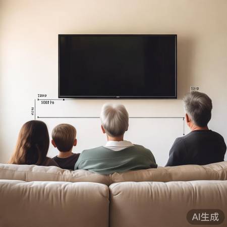 电视观看高度:眼平线