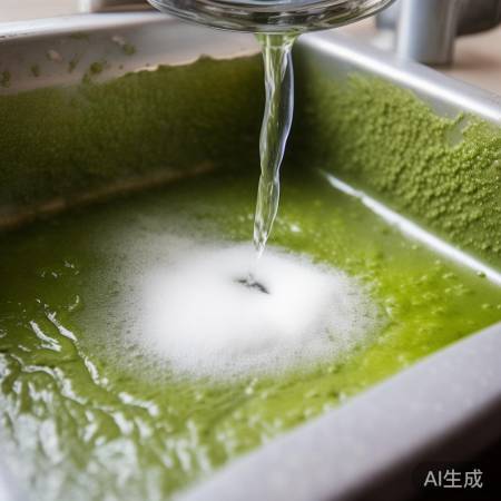 食醋小苏打除青苔,水管光亮如新