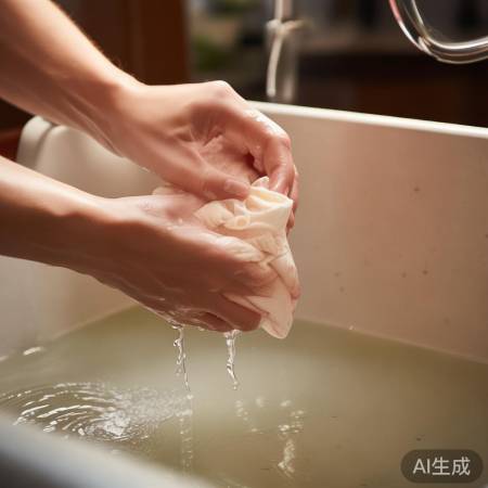 处理尿渍，轻柔清洁
