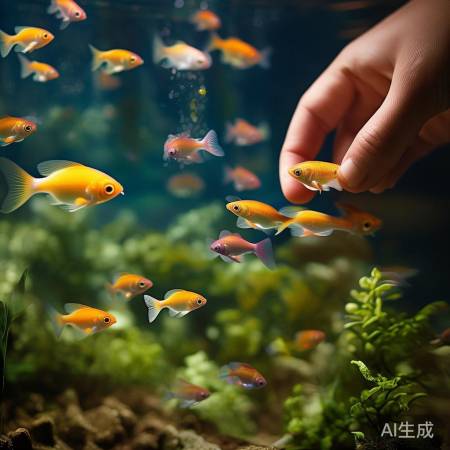 耐心照料,小鱼苗快乐成长