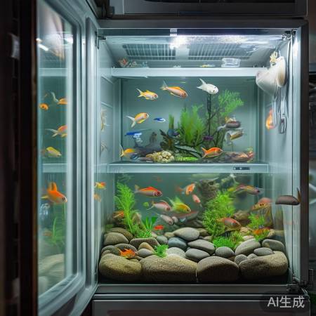 “冰箱里的小鱼快乐生活”