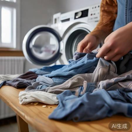 检查口袋,防洗衣机麻烦