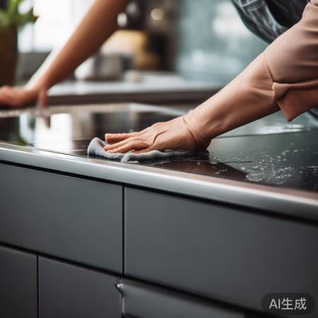 “集成灶后,及时清理,轻松清洁