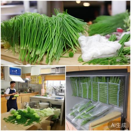 新鲜韭菜冷冻保鲜