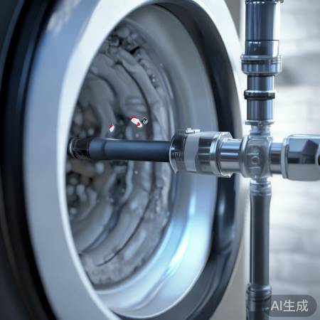 洗衣机出水阀单向，勿装反。