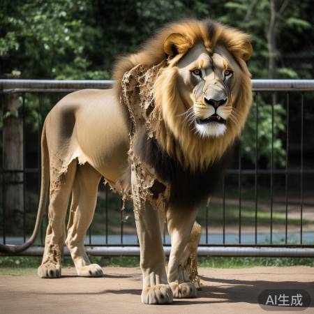 动物园回应:狮子脖颈大块皮毛脱落真相揭秘