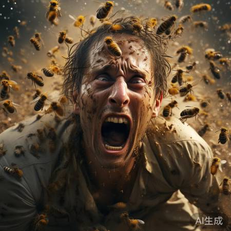 男子惨遭蜂群围攻,全身残留近千根毒刺!这是真的吗?