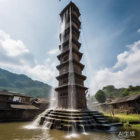 村民独创瀑布楼:5楼水流直下,惊呆众人!